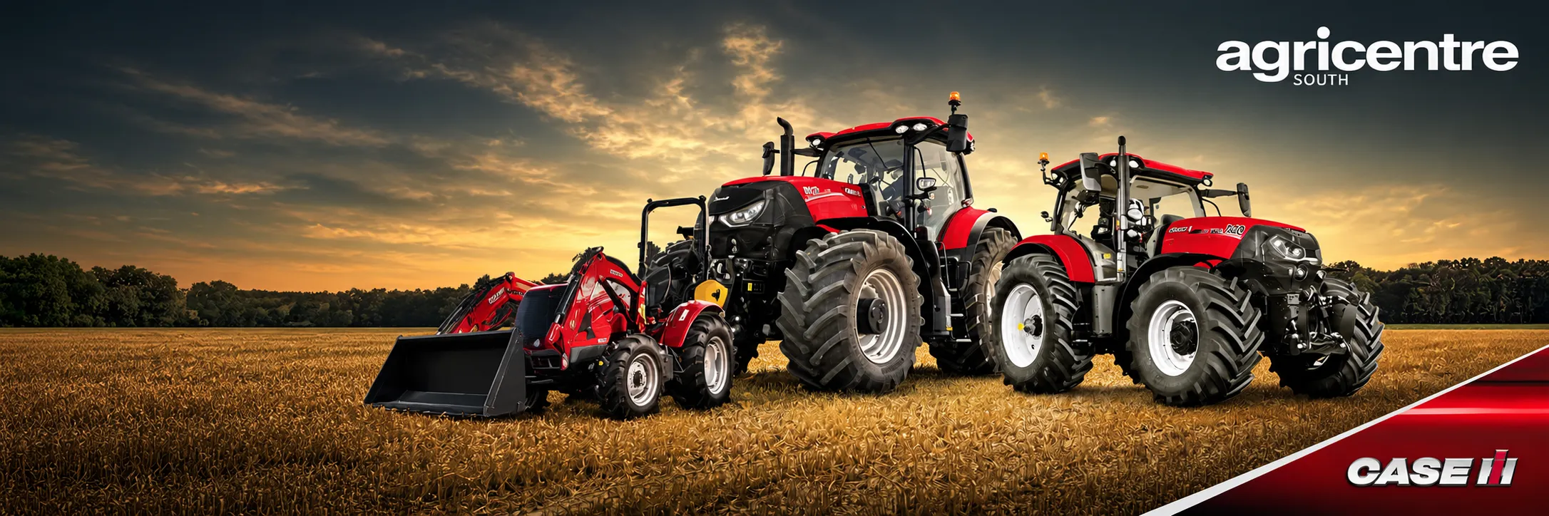 Case IH hay and forage equipment in the field