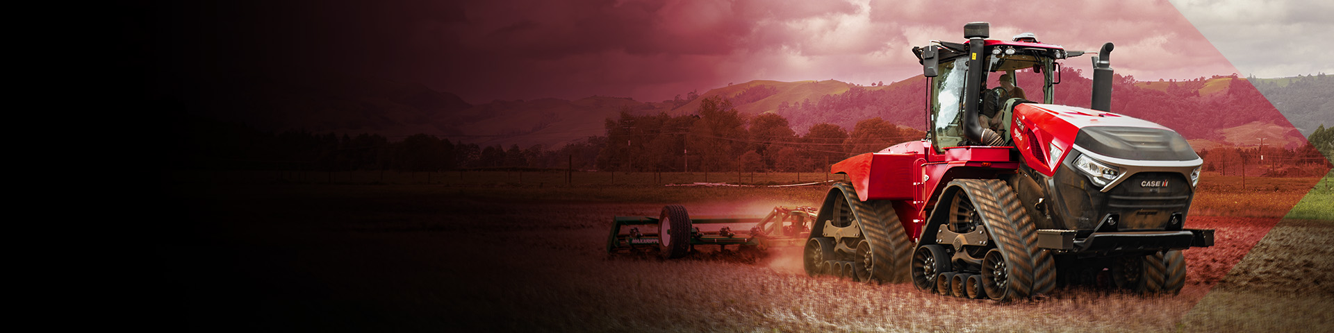 Case IH hay and forage equipment in the field